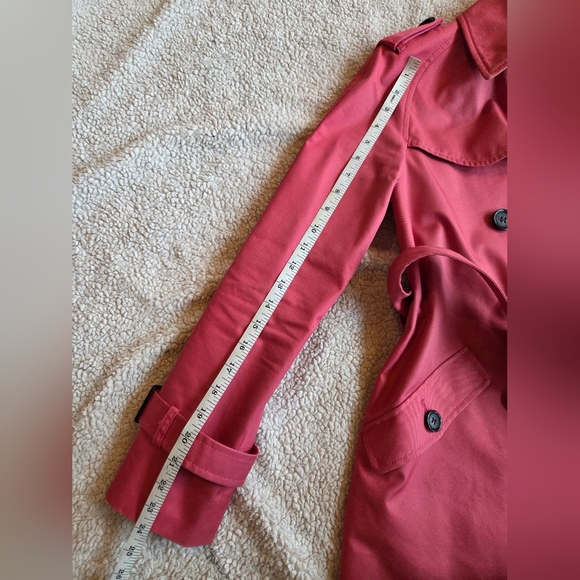 Coach Women's Pink Double-Breasted Trench Coat XS - Picture 5 of 12